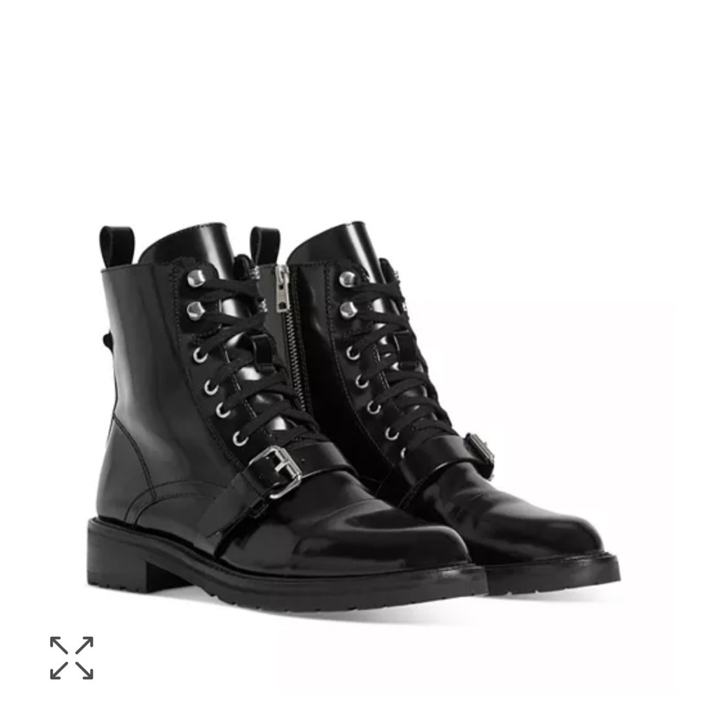 AllSaints
Donita Leather Lug-Sole Boots 10M/EU 40